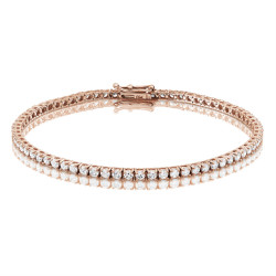 3ct Diamond Tennis Bracelet In 18ct Rose Gold